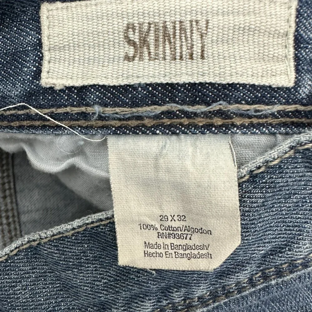 Arizona Skinny Men's size 29x32 Dark Wash Blue‎ Denim Jeans